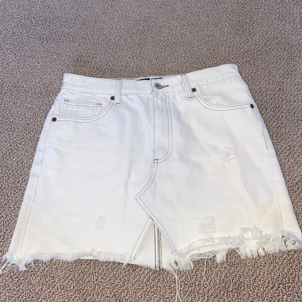 Lucky brand white jean skirt
